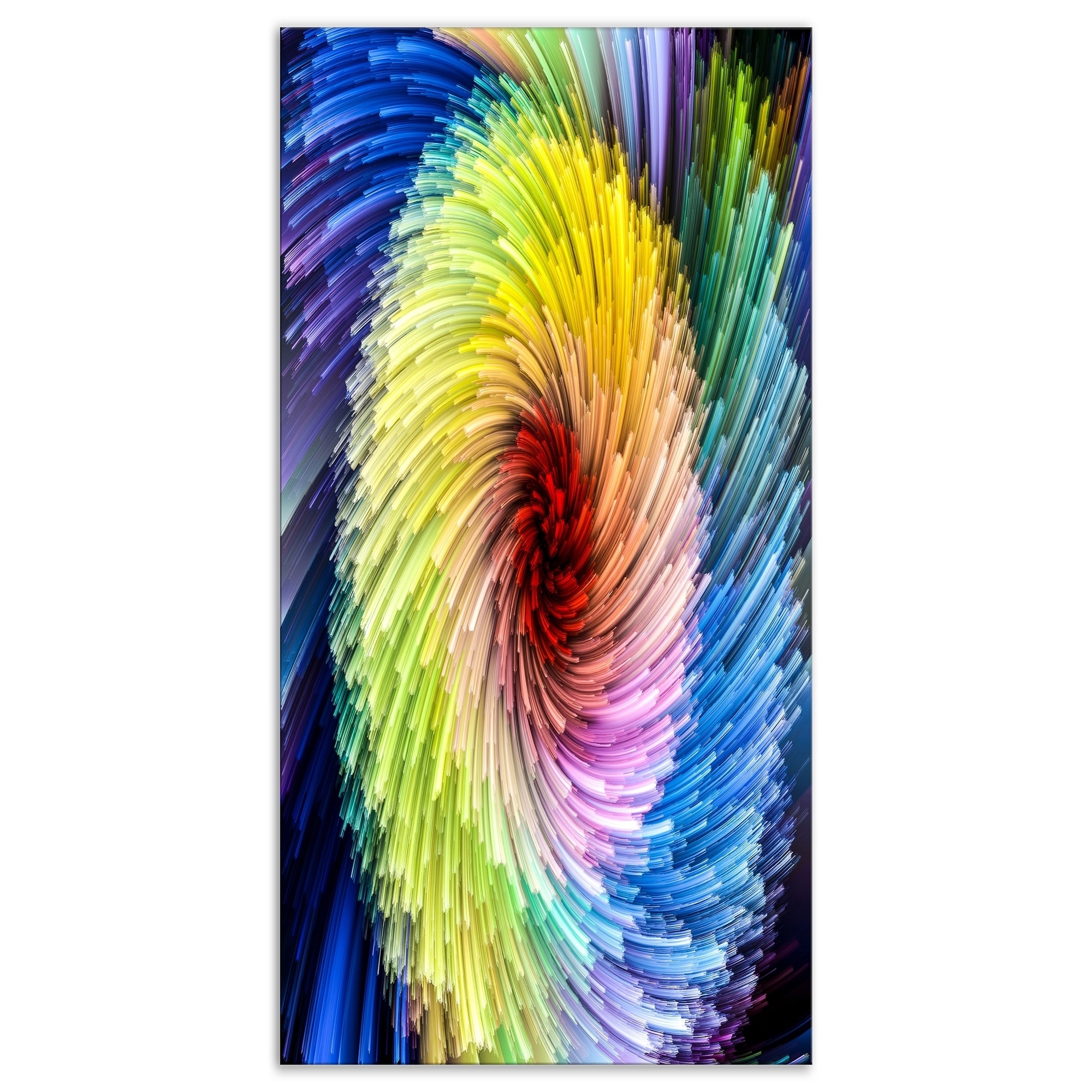Designart Virtual Vibrant Vortex Contemporary Art On Wrapped Canvas Overstock 21275554