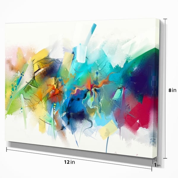 Shop Designart Brush Stroke Colorful Oil Painting Contemporary