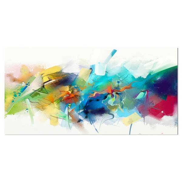 Shop Designart Brush Stroke Colorful Oil Painting Contemporary