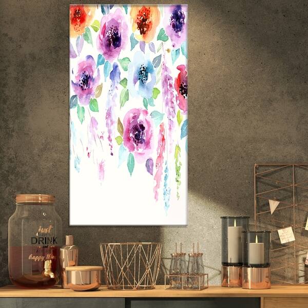 Shop Designart Pastel Watercolor Flower Floral Painting Print On