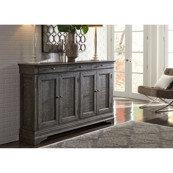 Shop Liberty Melissa Grey 4-door Accent Cabinet - On Sale ...