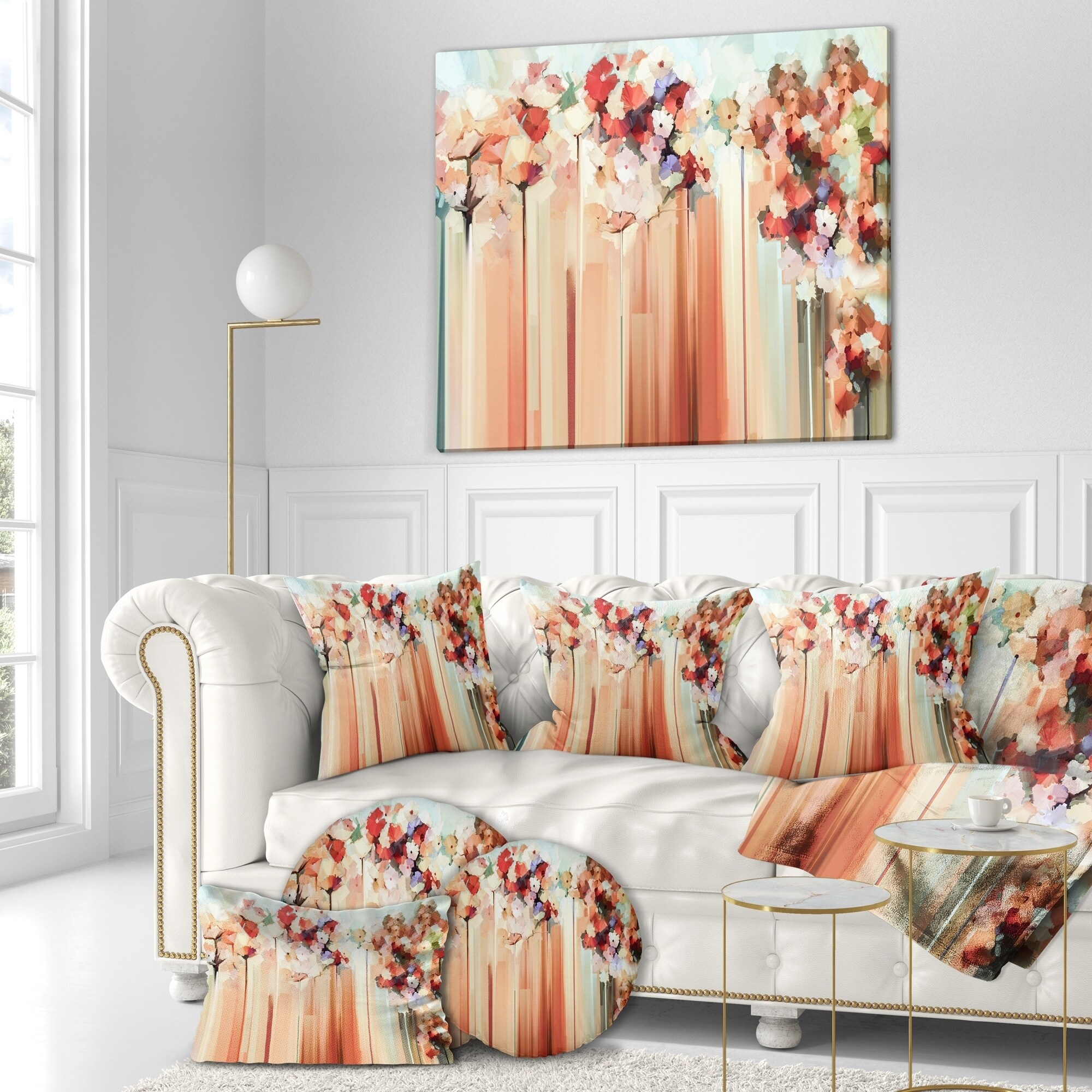 Shop Designart Abstract Floral Oil Color Painting Floral