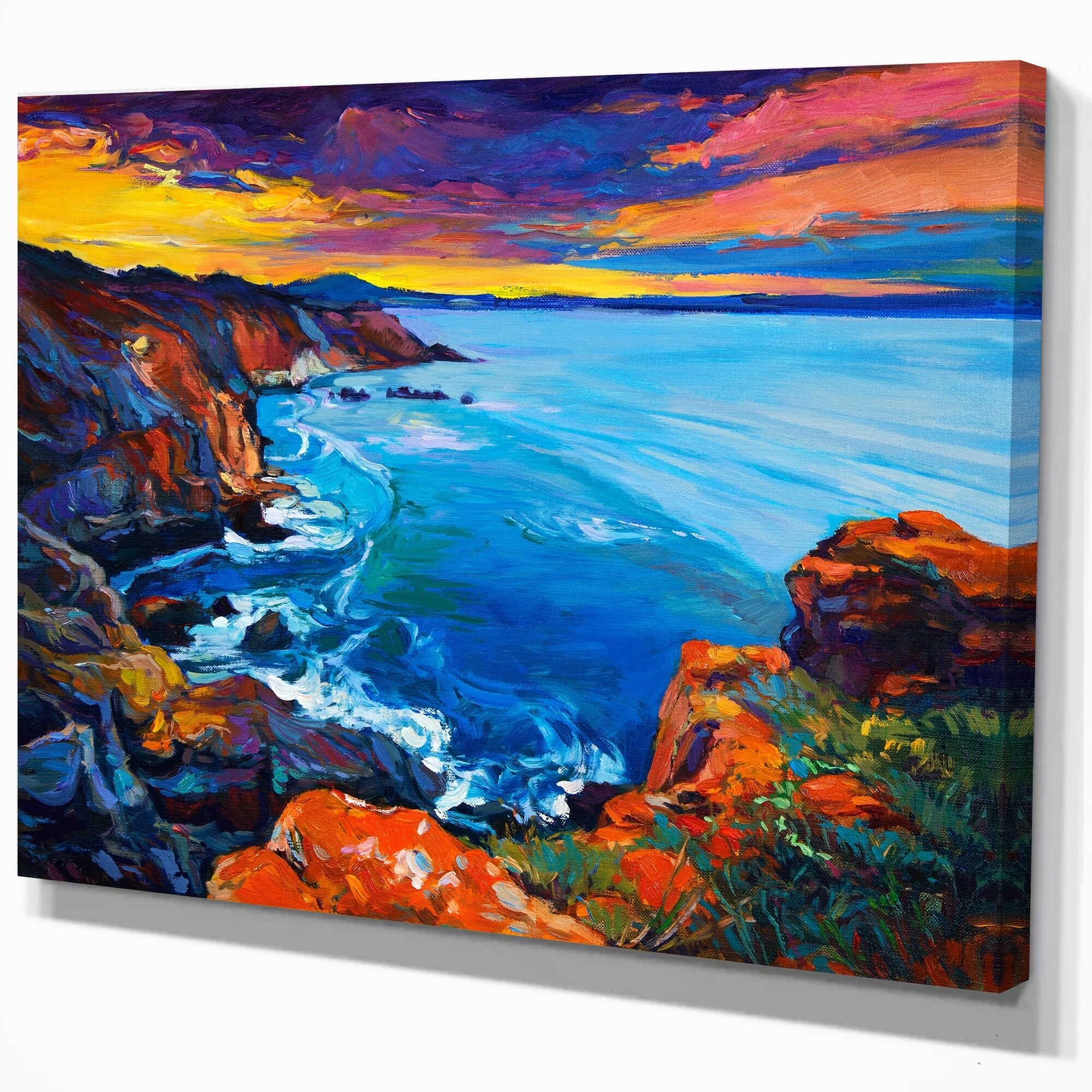 Sunset Over Ocean Painting