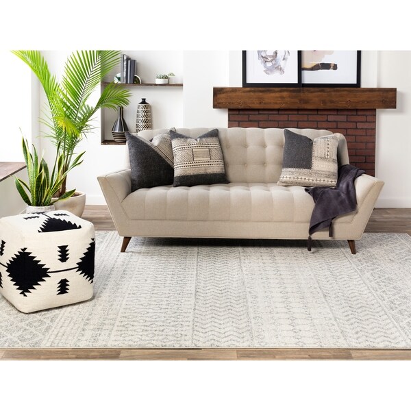 Edie Gray Bohemian Area Rug - 7'10" x 10'3"