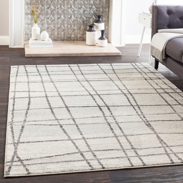 Audrey Light Gray Mid-Century Modern Area Rug - 2'7" x 7'6" Runner