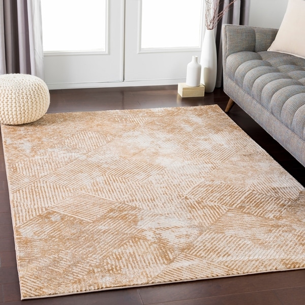 Contemporary Elegance Cream Area Rug (5'3" x 7'3") - 5'3" x 7'3"