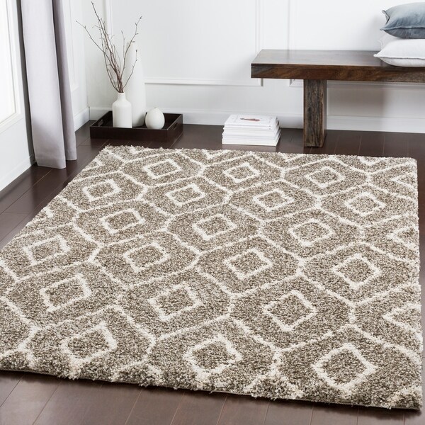 Payton Taupe Moroccan Shag Area Rug - 5'3" x 7'3"
