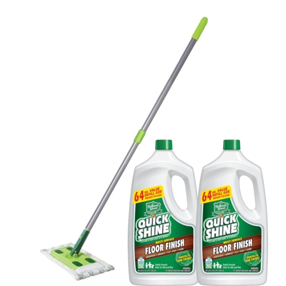 Quick Shine Multi Surface Floor Finish And Mop Bundle