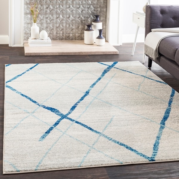 Home Dynamix Checkboard Bath Rug Set: 3 Piece Set, Blue