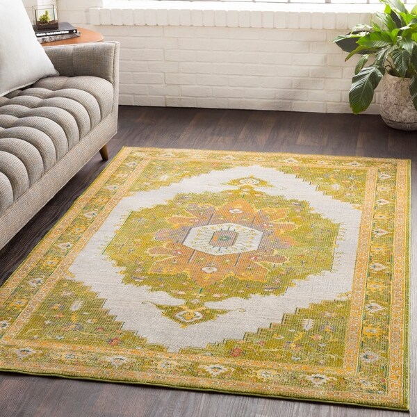 Valarie Green Boho Medallion Area Rug - 2' x 3'