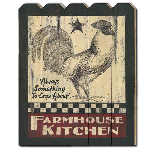 Farmhouse Kitchen By Linda Spivey Printed Wall Art On A Wood Farmhouse Kitchen By Linda Spivey Printed Wall Art On A Wood Picket Fence