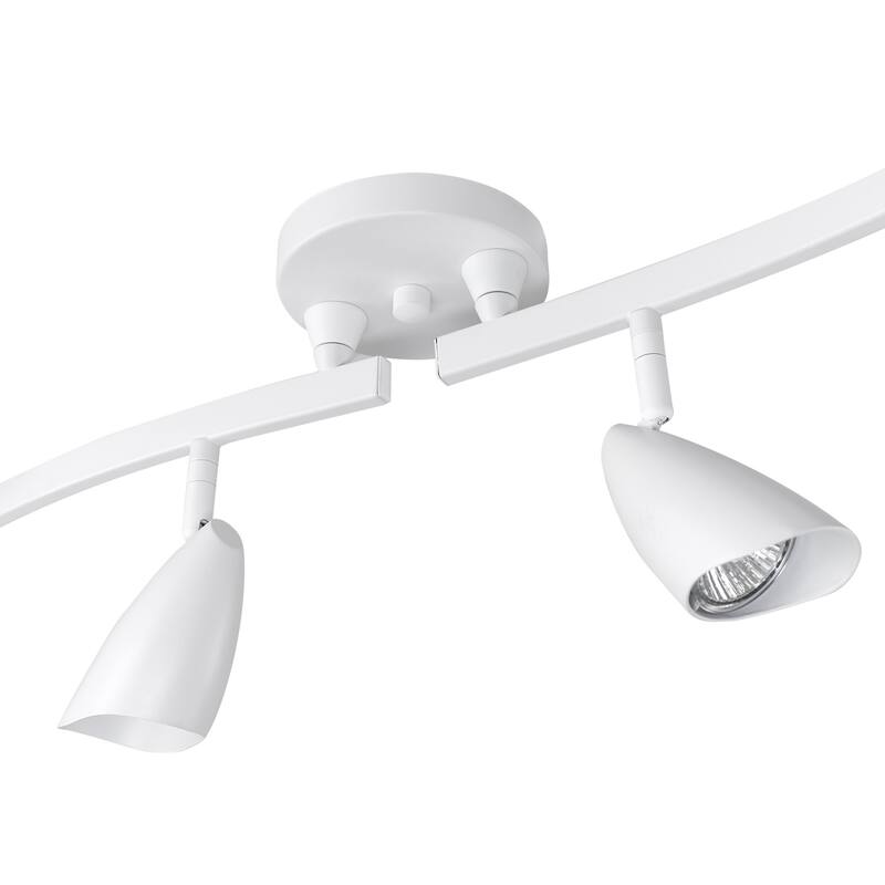 Grayson 6-Light Matte White Track Lighting, Bulbs included