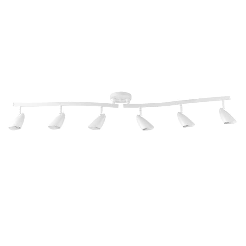 Grayson 6-Light Matte White Track Lighting, Bulbs included