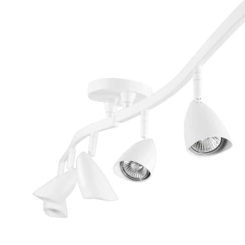 Grayson 6-Light Matte White Track Lighting, Bulbs included