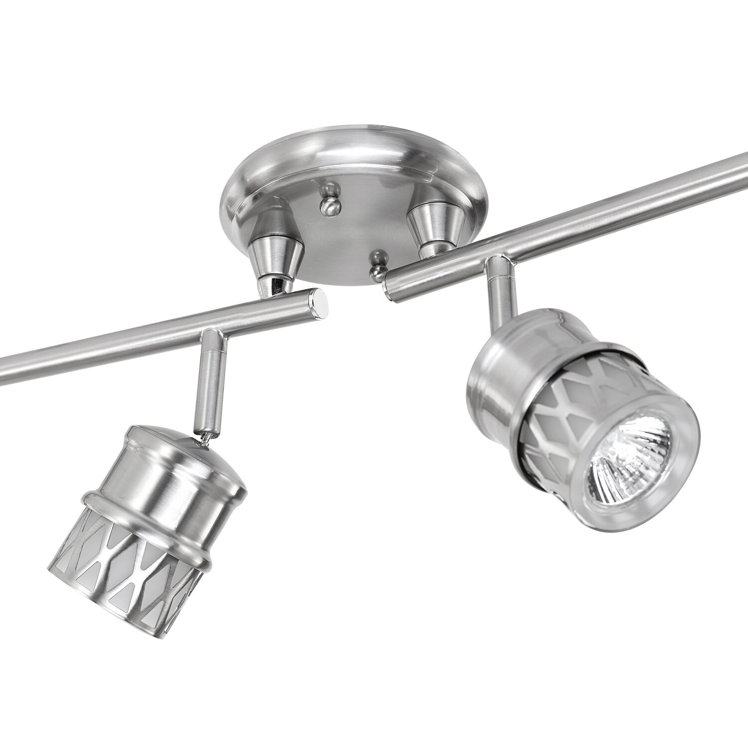 Kearney 6 Light Brushed Nickel Foldable Track Lighting Bulbs Included Kearney 6 Light Brushed Nickel Foldable Track Lighting Bulbs Included