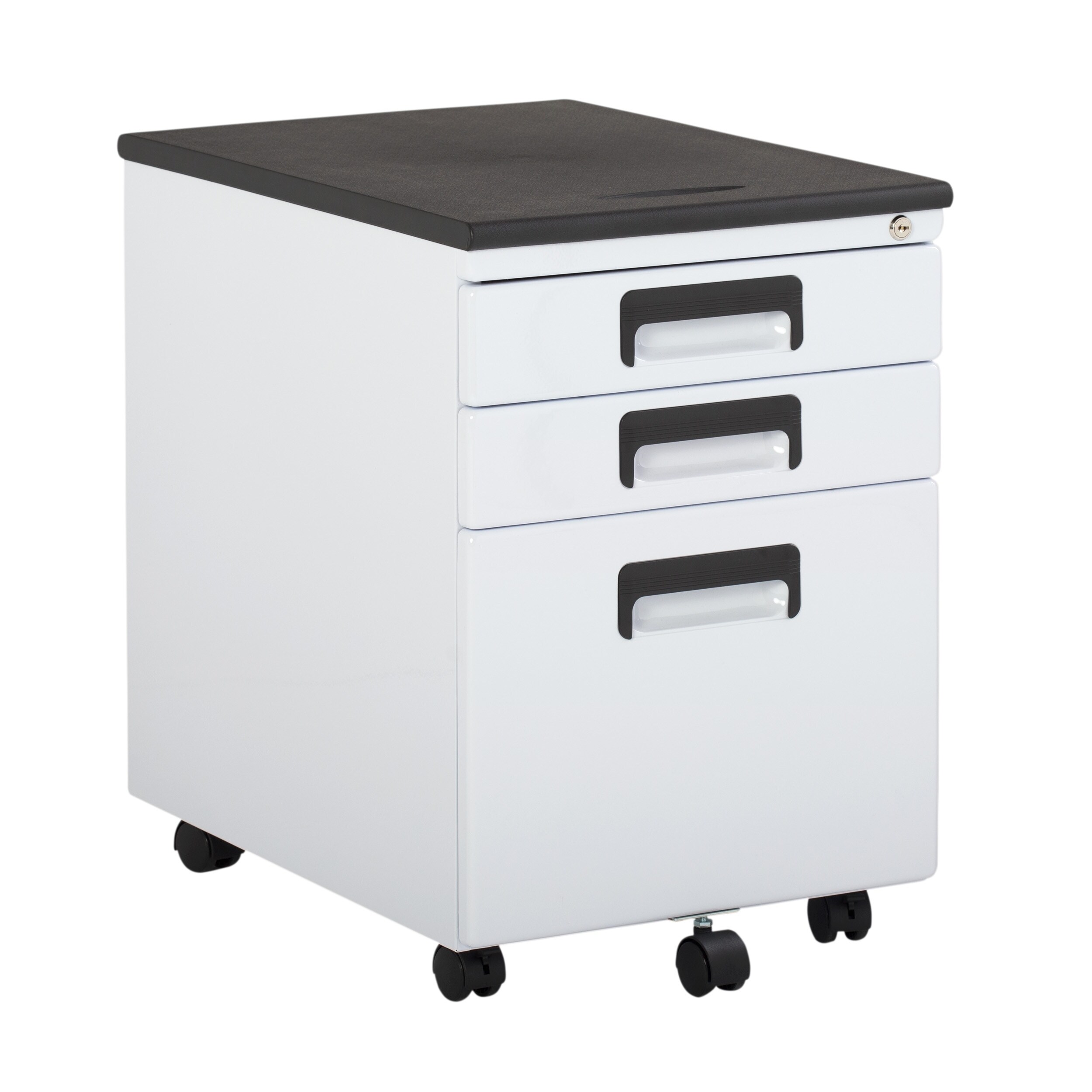 White 3 Drawer File Cabinet Locking File Cabinet Metal Office Cabinet With Lock Fully Assembled Except