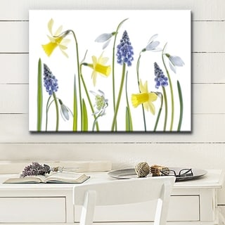 Spring' Floral Wrapped Canvas Wall Art