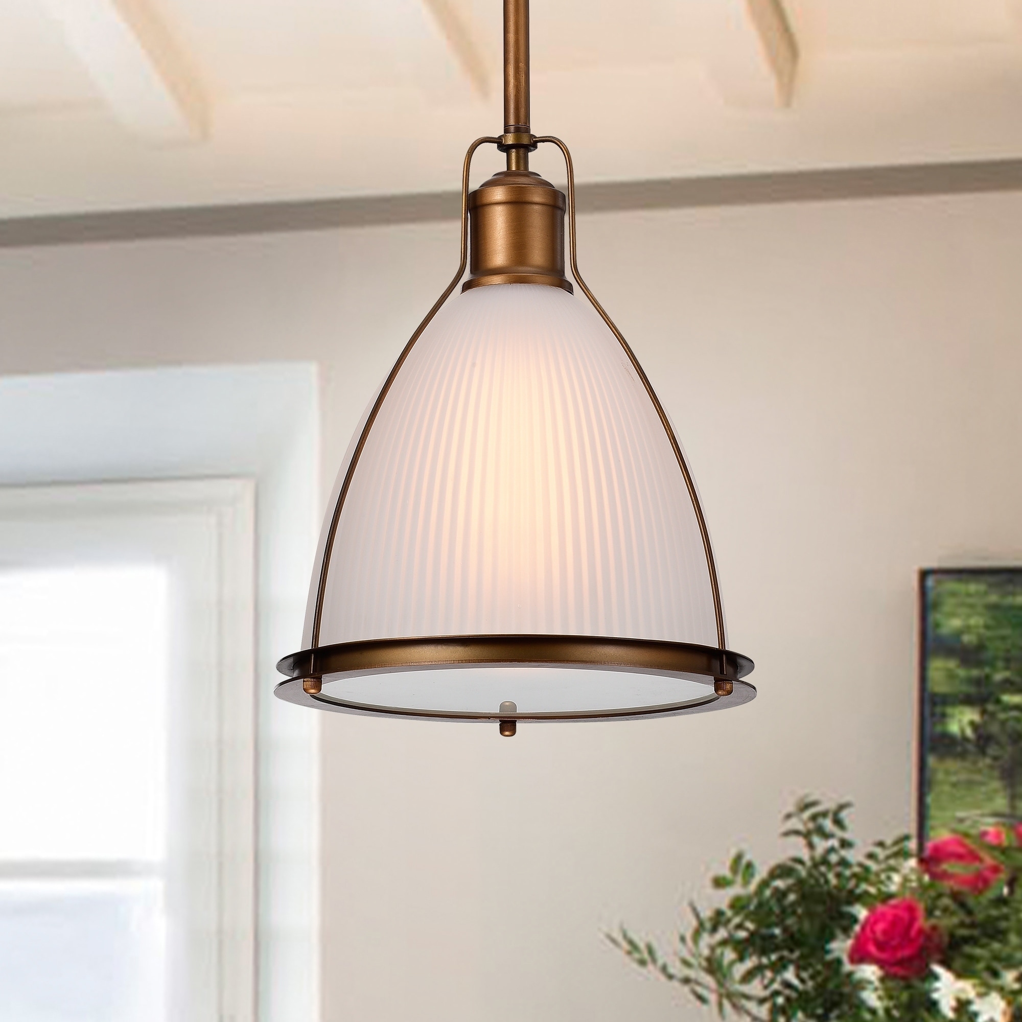 Warehouse of Tiffany Elwell 1-Light Heritage Bronze 11-Inch Pendant