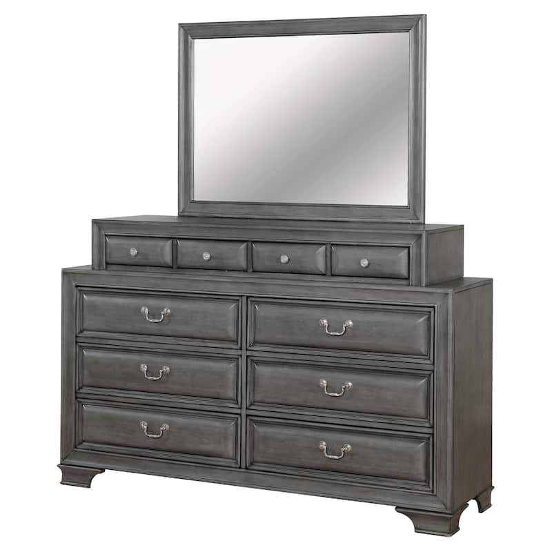 Oslo Traditional 2-piece 10-Drawer Dresser and Mirror Set by Furniture of America