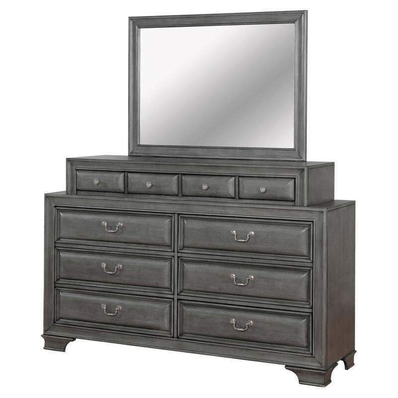 Oslo Traditional 2-piece 10-Drawer Dresser and Mirror Set by Furniture of America