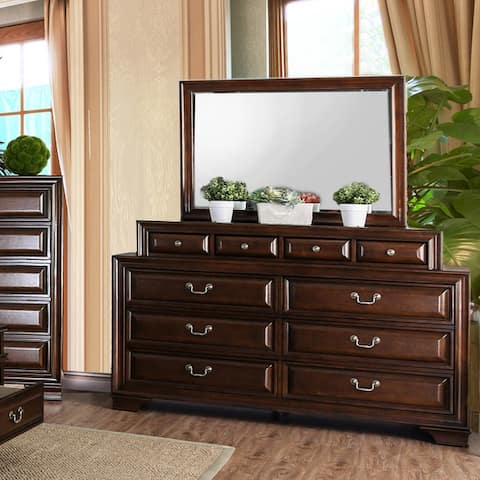 Furniture of America Oslo Traditional 2-piece Dresser and Mirror Set