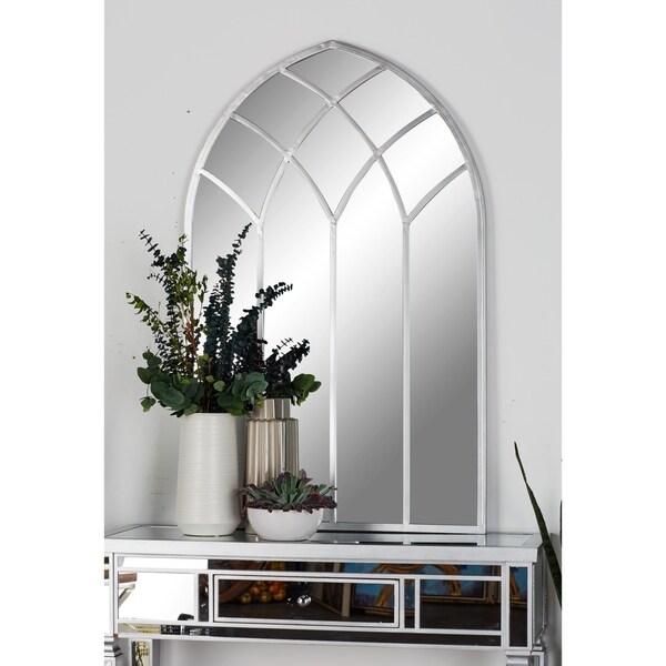 Shop Silver Orchid Olivia Modern Silver IronFramed Arched Window Wall