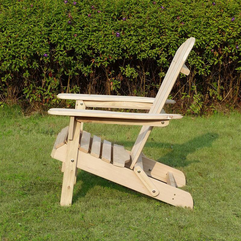 South Padre Natural Finish Foldable Adirondack Chair Kit by Havenside Home