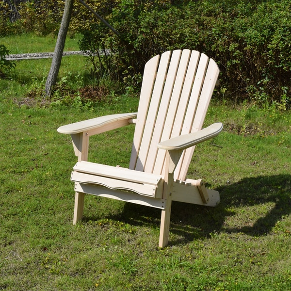 tall unfinished fir wood adirondack chair