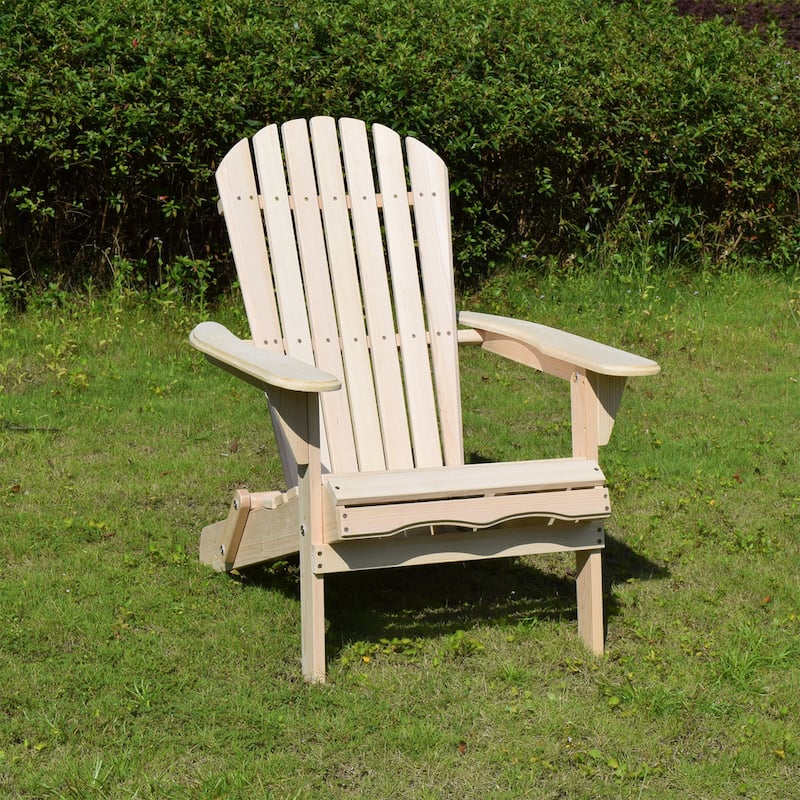South Padre Natural Finish Foldable Adirondack Chair Kit by Havenside Home