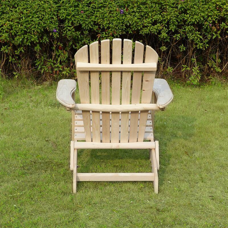 South Padre Natural Finish Foldable Adirondack Chair Kit by Havenside Home