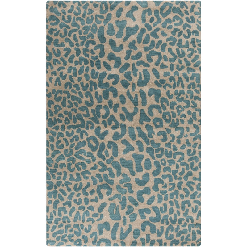 Handmade Putty Transitional Floral Wool Area Rug