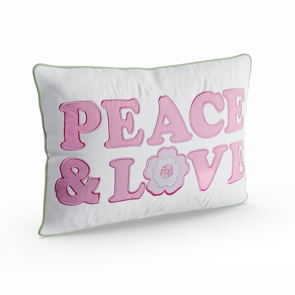 Taylor & Olive Sunfish Pastel Peace & Love Decorative Throw Pillow