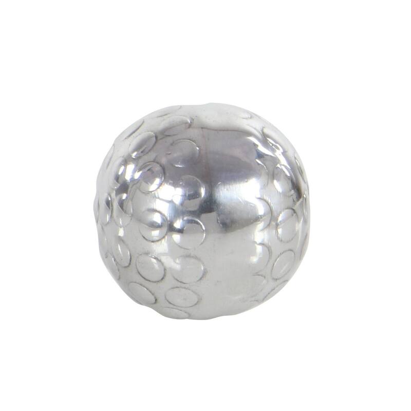 Silver Aluminum Hammered Decorative Ball Orbs & Vase Filler (Set of 3)