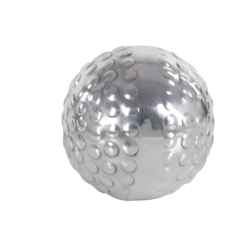 Silver Aluminum Hammered Decorative Ball Orbs & Vase Filler (Set of 3)