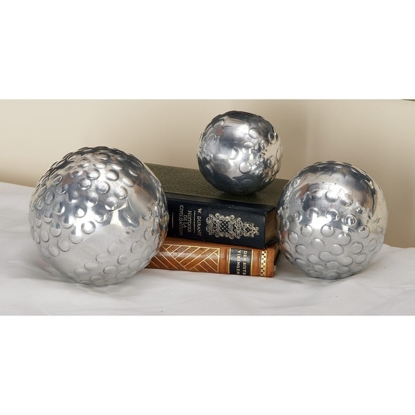 Silver Orchid Olivia (Set of 3) Decor Ball In Silver Finish
