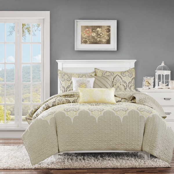 The Curated Nomad Spaulding Yellow Quilted 6-piece Coverlet Set