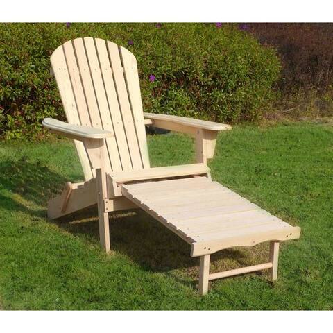 South Padre Adirondack Chair Kit with Pullout Ottoman by Havenside Home