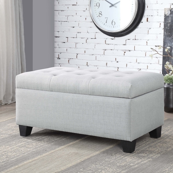 Shop Carey Contemporary 36 Inch Button Tufted Storage