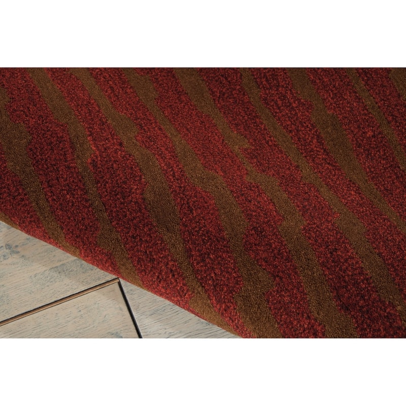 Calvin Klein Nourison Hand-tufted Luster Wash Solid Modern Area Rug