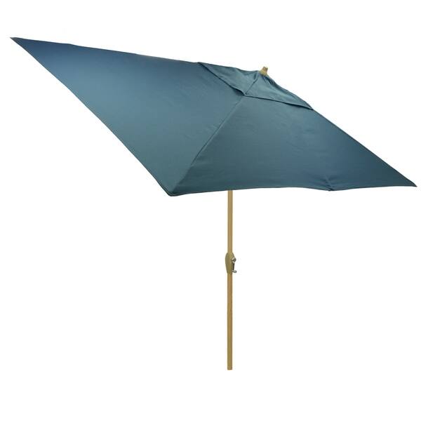 Shop Black Friday Deals On 6 5x10 Rectangular Patio Umbrella With Light Wood Finish Pole Overstock 21291694