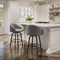 Amisco Minto Swivel Stool with upholstered seat