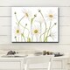 preview thumbnail 1 of 3, Ox Eye Daisies' Floral Wrapped Canvas Wall Art