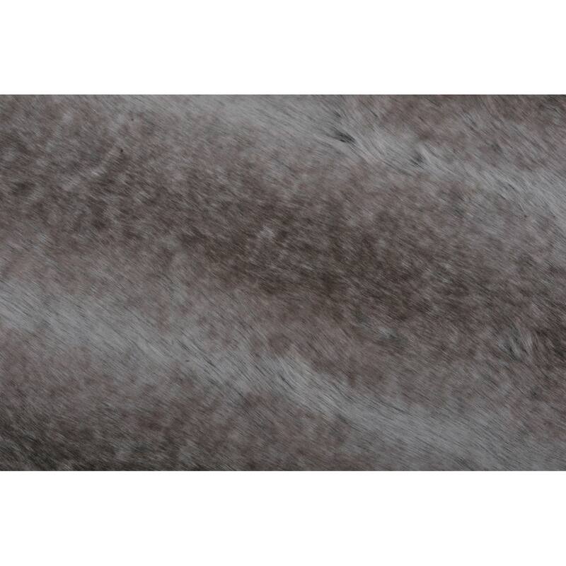 Serenta FauxFur Rug Sheepskin Shape Pelt Rug with Slip Stopping Pad
