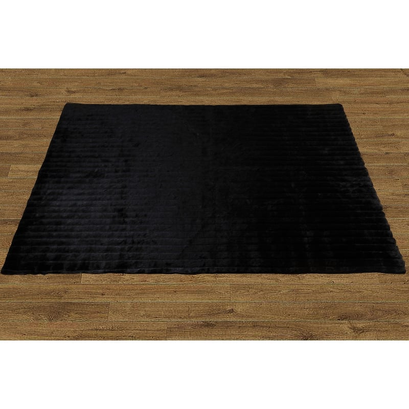 Serenta FauxFur Rug with Slip Stopping Pad 5' x 7'
