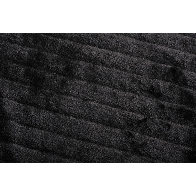 Serenta FauxFur Rug with Slip Stopping Pad 5' x 7'