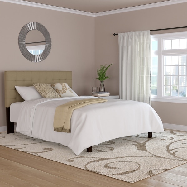 Handy Living Naomi Latte Brown Tufted Upholstered King Headboard