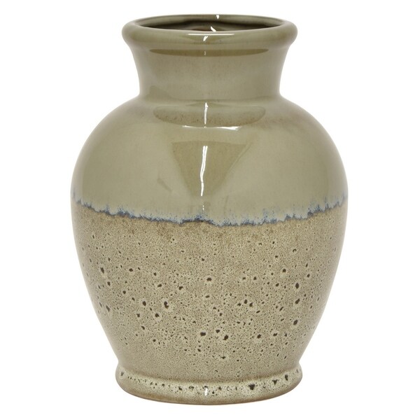 Three Hands 8 " Ceramic Vase in Gray