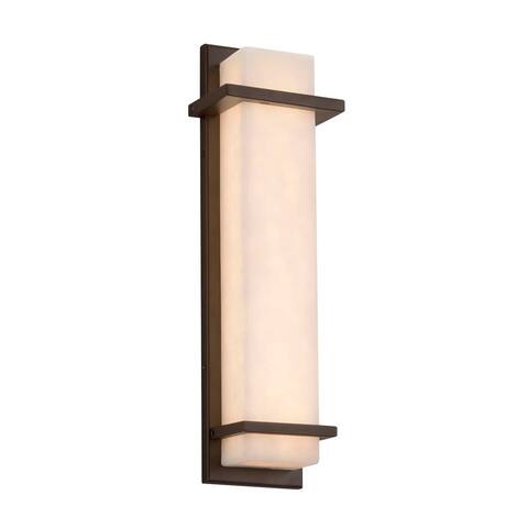 Justice Design Clouds Monolith Dark Bronze 20-inch LED Wall Sconce, Clouds Shade
