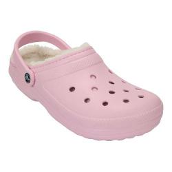 fuzzy pink crocs