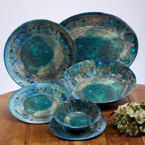 Teal hotsell dessert plates